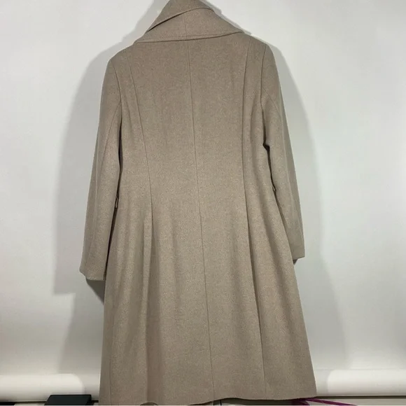 Cole Haan Slick Wrap Coat wool blend size 14 bone color - Picture 7 of 10